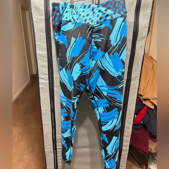 NY&C 2 piece workout set multi pattern blue vintage athletic wear - Picture 1 of 3